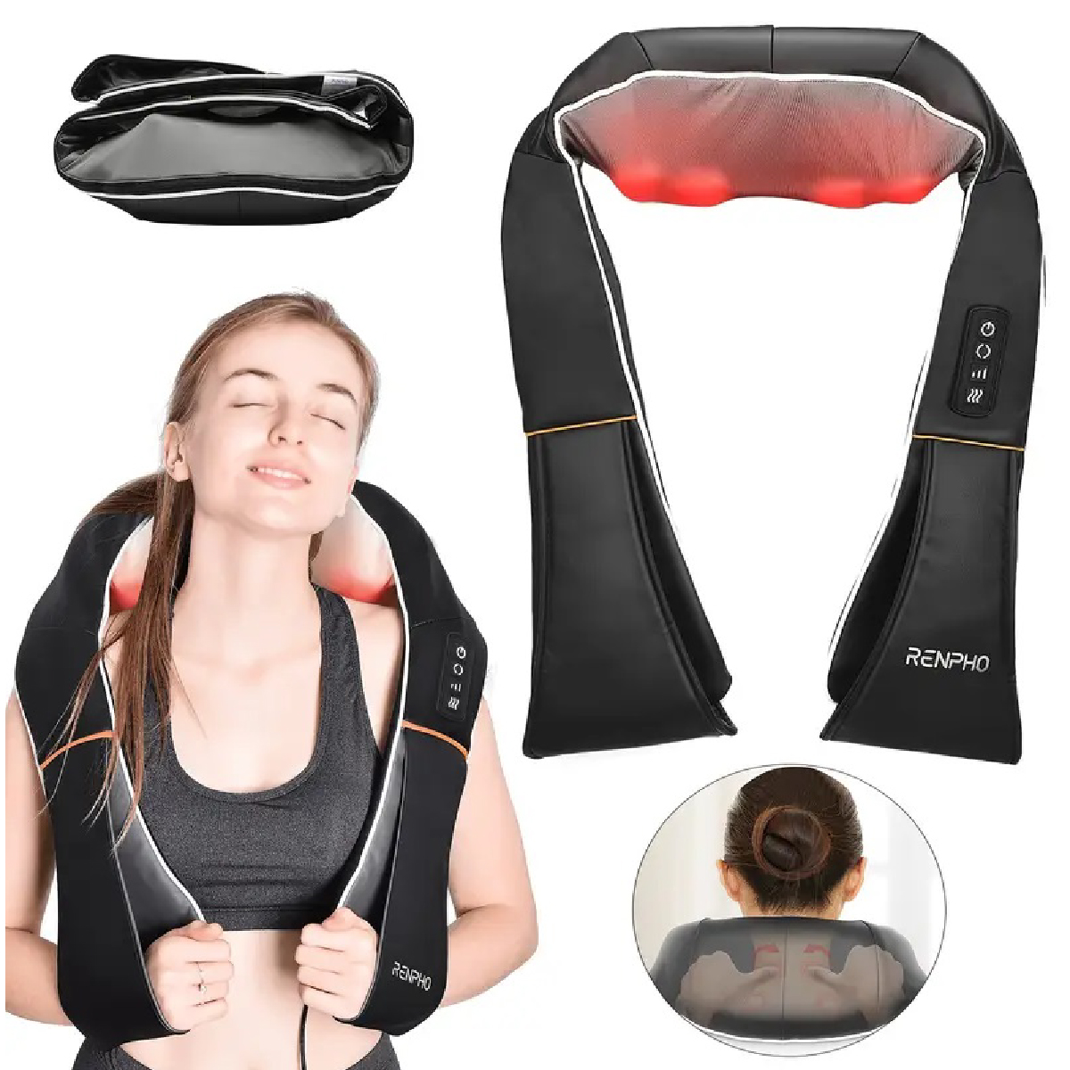 RENPHO Shiatsu Deep Tissue Massager With Adjustable Heat