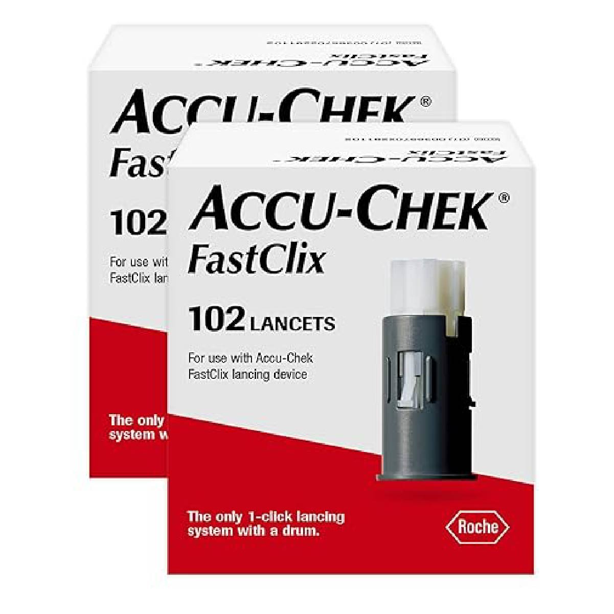 Accu-Chek FastClix Diabetes Lancets for Diabetic Blood Glucose Testing (2 Packs of 102)