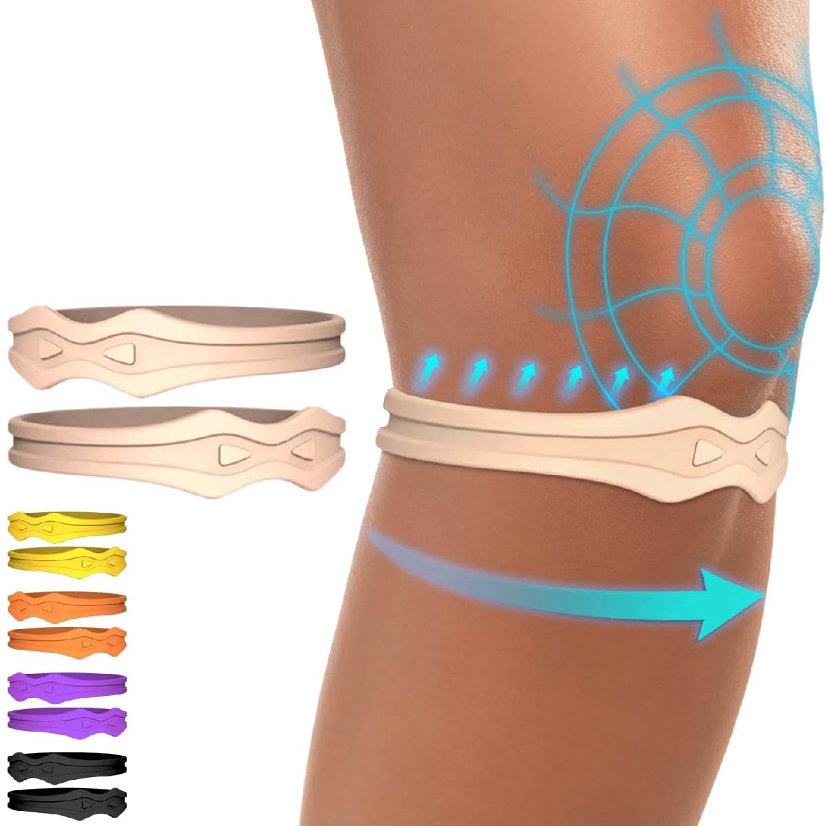 Fitgeno Knee Strap Patella Support: Knee Band for Patellar Tendon Pain Relief 